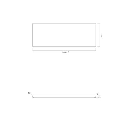 Oltens BordMag zestaw paneli wannowych 150x70 cm czarny 19018300