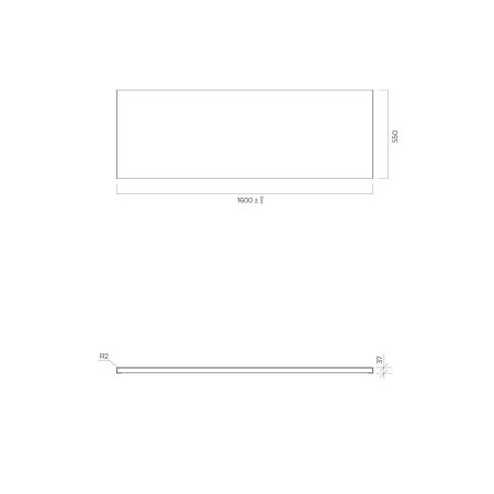 Oltens BordMag bath panel set, 160 x 70 cm, white, 19019000