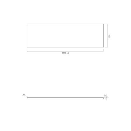 Oltens BordMag Badewannenverkleidungsset 180 x 80 cm, weiß, 19016000