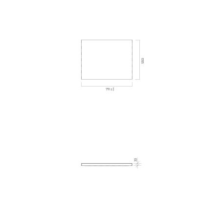 Oltens BordMag bath panel set, 170 × 75 cm, white, 19021000