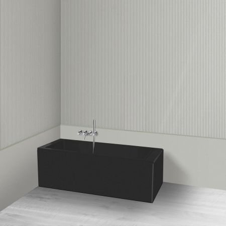 Oltens BordMag bath panel set, 170x70 cm, black, 19014300