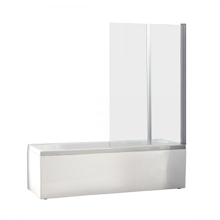 Oltens Fulla 2 panel bath screen 98 x 140 cm chrome/transparent glass 23204100