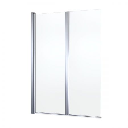 Oltens Fulla 2 panel bath screen 98 x 140 cm chrome/transparent glass 23204100