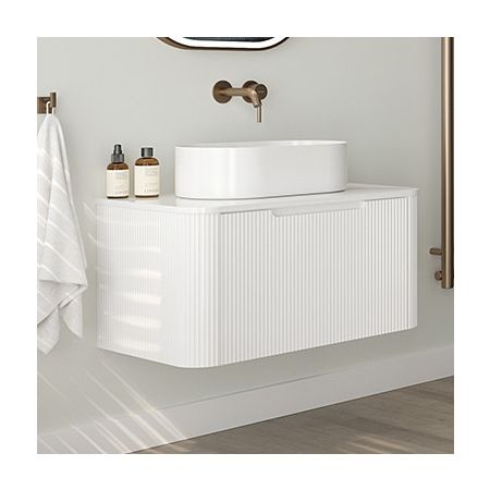 Oltens Hamnes Bademöbelset 80 cm mit Waschbeckenplatte, weiß 68669000