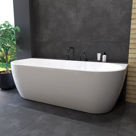 Oltens Molle complete 4-piece bathtub and shower mixer black matte 34200300