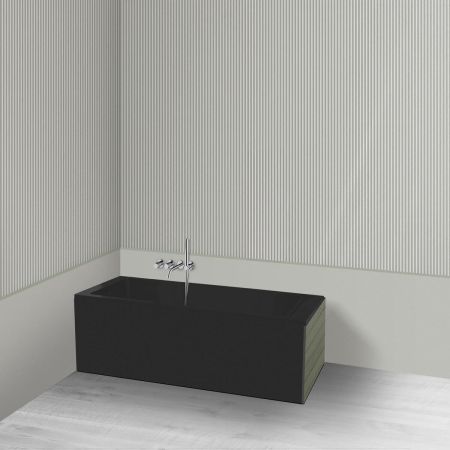 Oltens BordMag bath panel set, 170x70 cm, black, 19014300