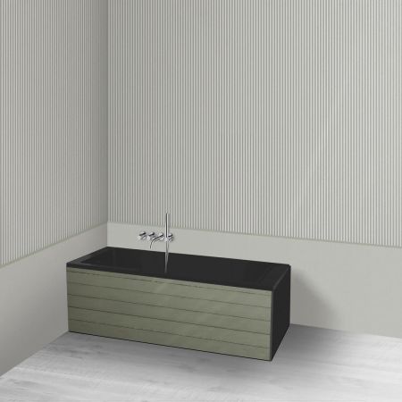 Oltens BordMag bath panel set, 170x70 cm, black, 19014300