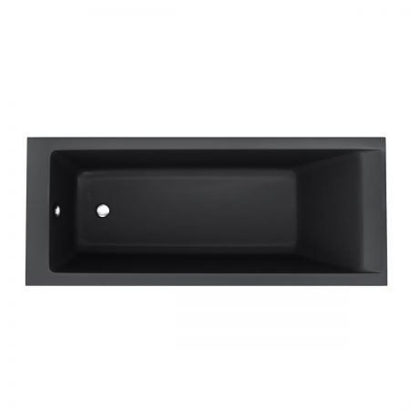 Oltens Langfoss rectangular bath 170x70 cm acrylic matte black 10004300