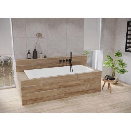 Oltens Langfoss obdélníková vana 140 x 70 cm, akrylátová, lesklá bílá 10001000