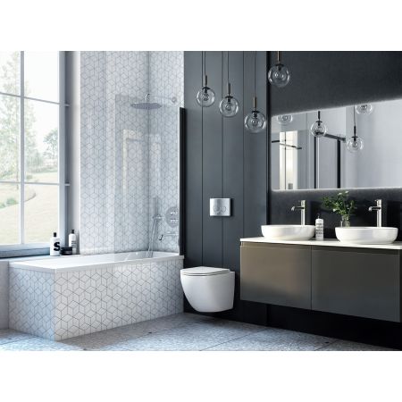 Oltens Hamnes wandmontiertes PureRim-Toilettenbecken mit SmartClean-Schicht weiß 42513000