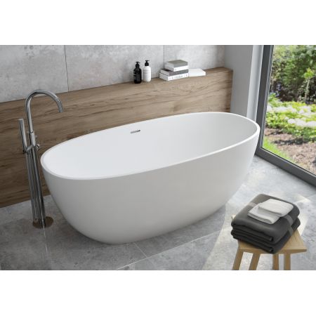 Oltens Stora free-standing bath 170x78 cm oval Acryl white 12001000