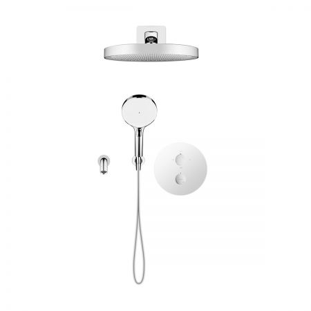 Oltens Katla set podomítkové vanové a sprchové baterie s dešťovou sprchou Regna a 3funkční sprchovou hlavicí Luva EasyClick, chrom 36067100