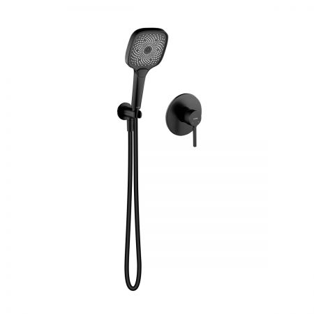 Oltens Rann flush-mounted mixer tap with Havis EasyClick (S) 3-function hand shower, black matte 36077300