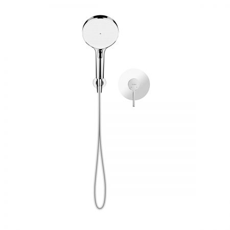 Oltens Rann flush-mounted mixer tap with Luva EasyClick 3-function hand shower, chrome 36078100