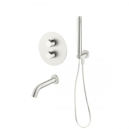 Zestaw Oltens Katla zestaw wannowo-prysznicowy podtynkowy termostatyczny nikiel 36610910