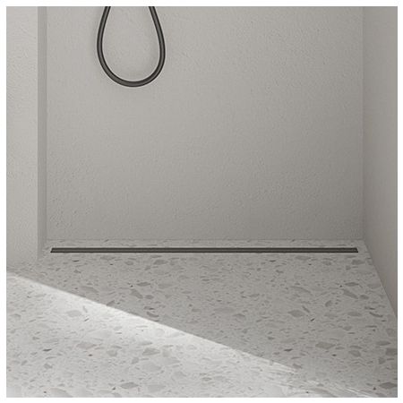 Oltens Langan Slim odpływ prysznicowy liniowy 70 cm grafit połysk/grafit szczotkowany 30010400