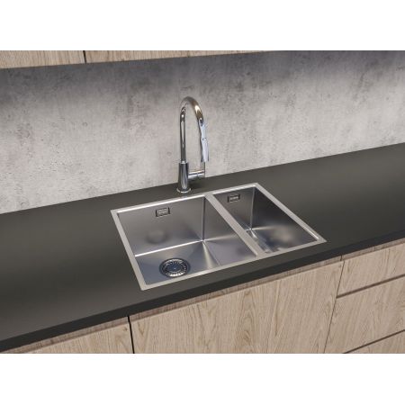 Oltens Stalvask single-bowl steel sink 58x44 cm polished steel 71200100