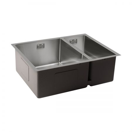 Oltens Hydda 1.5-bowl steel sink 58x44 cm polished stainless steel 71201100