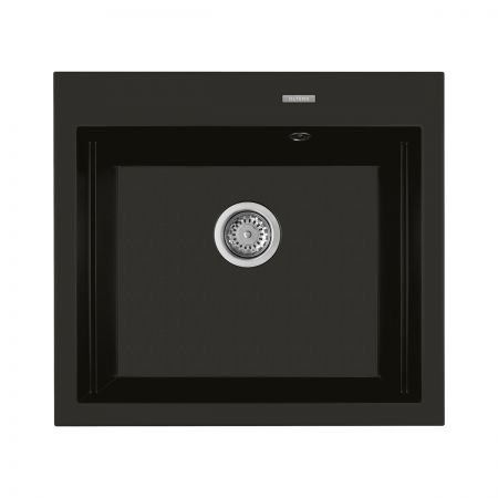 Oltens Gravan žulový jednokomorový dřez 57 x 51,5 cm, matná černá 72000300
