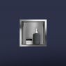 Oltens Grotta recessed shelf 30x30x10 cm, stainless steel 97000100 zdj.6