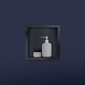Oltens Grotta recessed shelf 30x30x10 cm, black matte 97000300 zdj.6