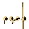 Oltens Molle flush mounted bathtub and shower mixer, 4-channel gloss golden 34105800 zdj.1