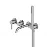 Oltens Molle bateria wannowo-prysznicowa podtynkowa 4-otworowa nikiel 34105910 zdj.1