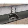 Oltens Stalvask single-bowl steel sink 44x44 cm, black 71100300 zdj.3