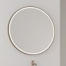 Oltens Nordlis mirror 80 cm, round with LED lighting and Klarglas system, brushed copper 64101610 zdj.5