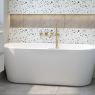 Oltens Delva freistehende wandhängende Badewanne 170x80 cm Acryl oval weiß 12019000 zdj.5