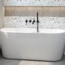 Oltens Delva free-standing back-to-wall bathtub 150x70 cm acrylic oval white 12018000 zdj.5