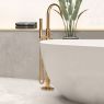 Oltens Molle free standing bathtub and shower mixer complete gold 34300800 zdj.3