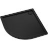 Oltens Superior shower tray 90x90 cm half-round acrylic matte black 16002300 zdj.4