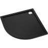 Oltens Superior shower tray 90x90 cm half-round acrylic matte black 16002300 zdj.5