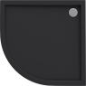 Oltens Superior sprchová vanička 80x80 cm, čtvrtkruhová, akrylátová, matná černá 16001300 zdj.3