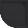 Oltens Superior sprchová vanička 80x80 cm, čtvrtkruhová, akrylátová, matná černá 16001300 zdj.1