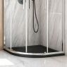Oltens Superior Duschbecken 90x90 cm halbrund Acryl schwarz matt 16002300 zdj.7