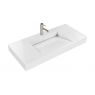Oltens Lun 100 cm vanity cabinet with Stila LavaForm washbasin, matte white/glossy white 68792000 zdj.8