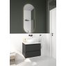 Oltens Vernal wall-mounted base unit 60 cm with countertop, matte black/white gloss 68121300 zdj.7