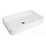 Oltens Lustra countertop wash basin 60,5x35 cm rectangular with SmartClean film white 40806000 zdj.1