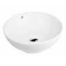 Oltens Fana countertop wash basin 42 cm round with SmartClean film white 40812000 zdj.1