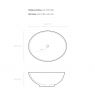 Oltens Etne countertop wash basin 40x33 cm oval white 40313000 zdj.2