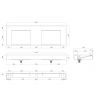 Oltens Stila Wandwaschbecken 140x45 cm LavaForm, weiß glänzend 40005000 zdj.2