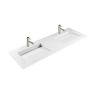 Oltens Lun Rila set: 140 cm grooved vanity unit with Stila LavaForm washbasin in oak/high-gloss white 68886060 zdj.8