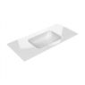 Oltens Lun Rila set: 100 cm vanity unit with Kalla LavaForm washbasin in matt black/gloss white 68774300 zdj.7