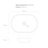Oltens Hamnes Thin umywalka 49,5x35,5 cm nablatowa owalna biała 40319000 zdj.2