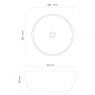 Oltens Svale countertop  washbasin 32,5x32,5 cm, round, white 40333000 zdj.2