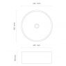 Oltens Svale countertop washbasin 41x41 cm, round, with SmartClean Coating, white 40835000 zdj.2