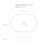 Oltens Hamnes Thin umywalka 49,5x35,5 cm nablatowa owalna z powłoką SmartClean biała 40819000 zdj.2