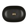 Oltens Hamnes Thin umywalka 60,5x41,5 cm nablatowa owalna z powłoką SmartClean czarny mat 40820300 zdj.6
